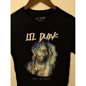 Lil Durk Shirt Mens Small Black Excellent OTF Graphic Tee Rap Hip Hop Streetwear
